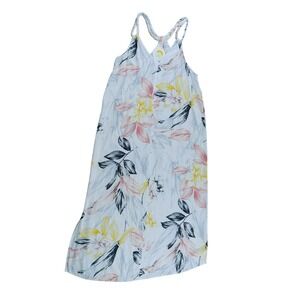 C&C‎ California Floral Print Maxi Dress Braided Strap White Casual Size S